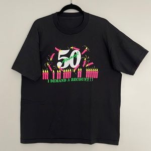 Vintage 50 Already Printed Tee by 1991 Lady Love Gifts Size L